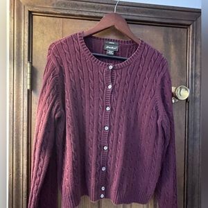 Eddie Bauer purple Cardigan Size Large